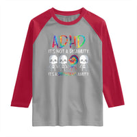 ADHD Awareness Raglan Shirt It's Not A Disability It's A Different Ability