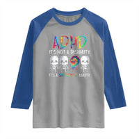 ADHD Awareness Raglan Shirt It's Not A Disability It's A Different Ability