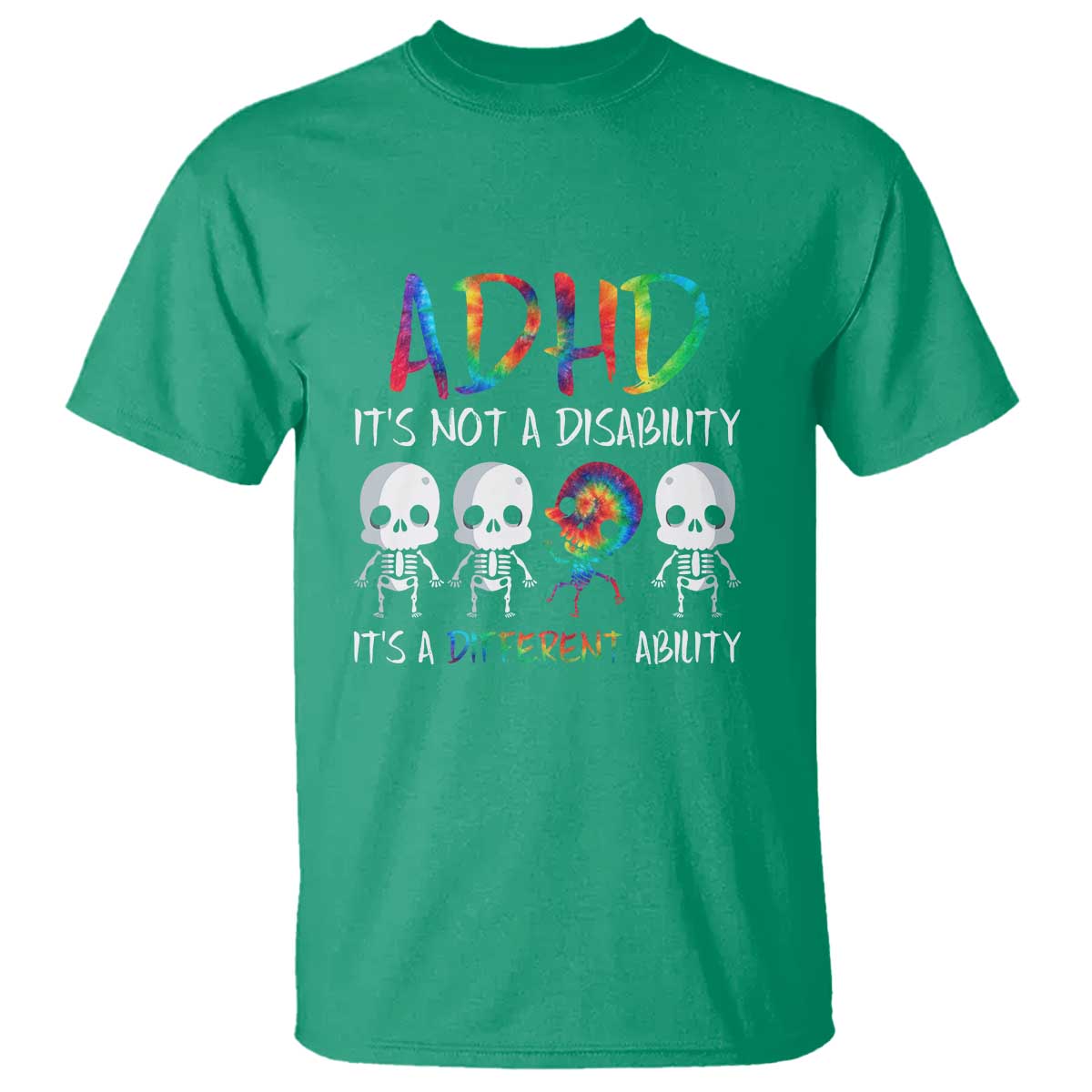 ADHD Awareness T Shirt It's Not A Disability It's A Different Ability - Wonder Print Shop