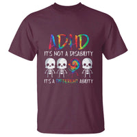 ADHD Awareness T Shirt It's Not A Disability It's A Different Ability - Wonder Print Shop