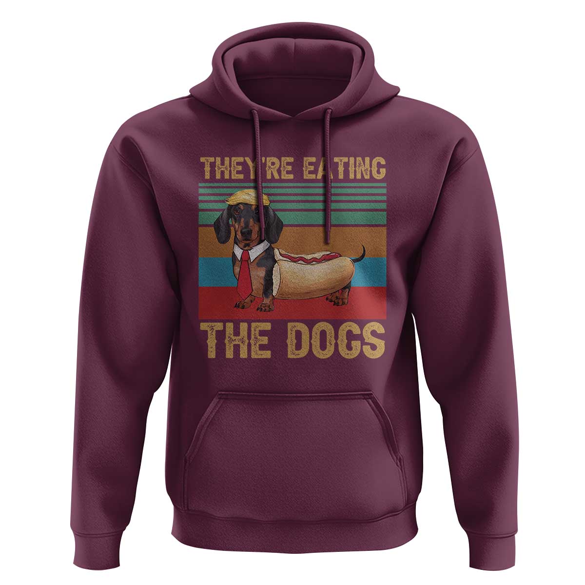 Funny Hot Dog Lover Hoodie They're Eating The Dogs Dachshund