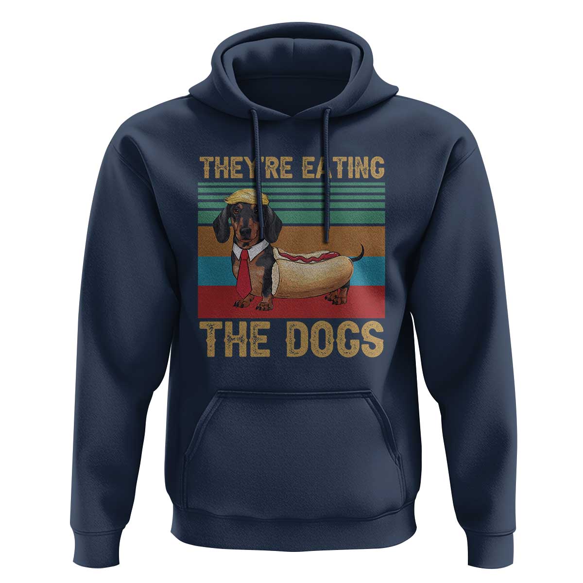 Funny Hot Dog Lover Hoodie They're Eating The Dogs Dachshund