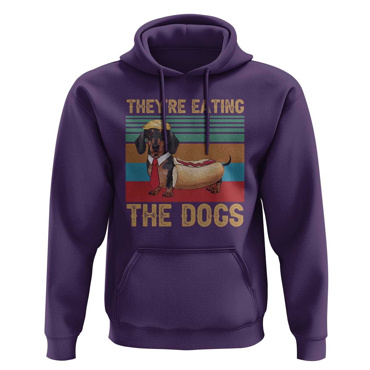 Funny Hot Dog Lover Hoodie They're Eating The Dogs Dachshund