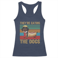 Funny Hot Dog Lover Racerback Tank Top They're Eating The Dogs Dachshund