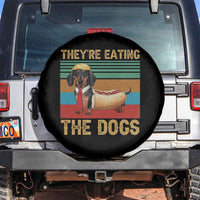 Funny Hot Dog Lover Spare Tire Cover They're Eating The Dogs Dachshund