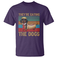 Funny Hot Dog Lover T Shirt They're Eating The Dogs Dachshund - Wonder Print Shop