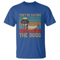 Funny Hot Dog Lover T Shirt They're Eating The Dogs Dachshund - Wonder Print Shop