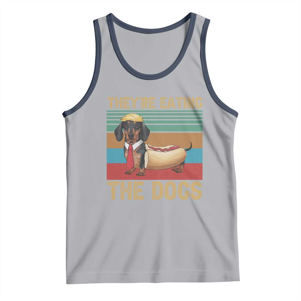 Funny Hot Dog Lover Tank Top They're Eating The Dogs Dachshund