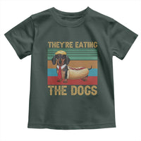 Funny Hot Dog Lover Toddler T Shirt They're Eating The Dogs Dachshund