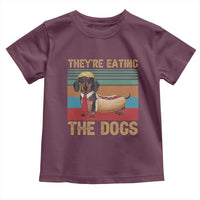 Funny Hot Dog Lover Toddler T Shirt They're Eating The Dogs Dachshund