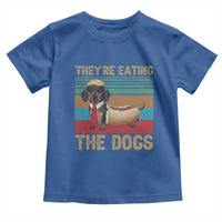 Funny Hot Dog Lover Toddler T Shirt They're Eating The Dogs Dachshund