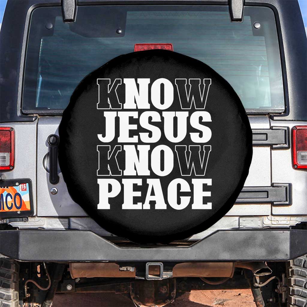 Know Jesus Know Peace Spare Tire Cover No Jesus No Peace