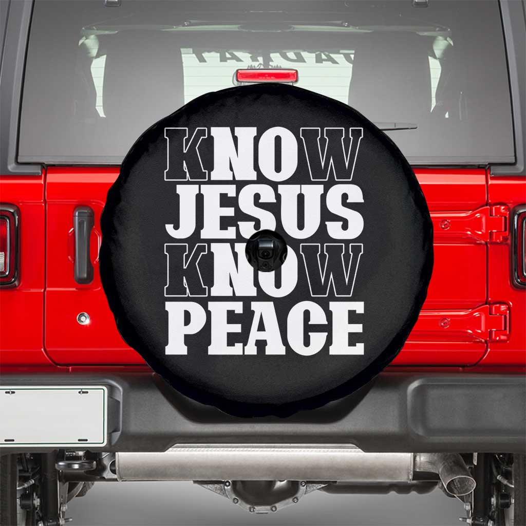Know Jesus Know Peace Spare Tire Cover No Jesus No Peace