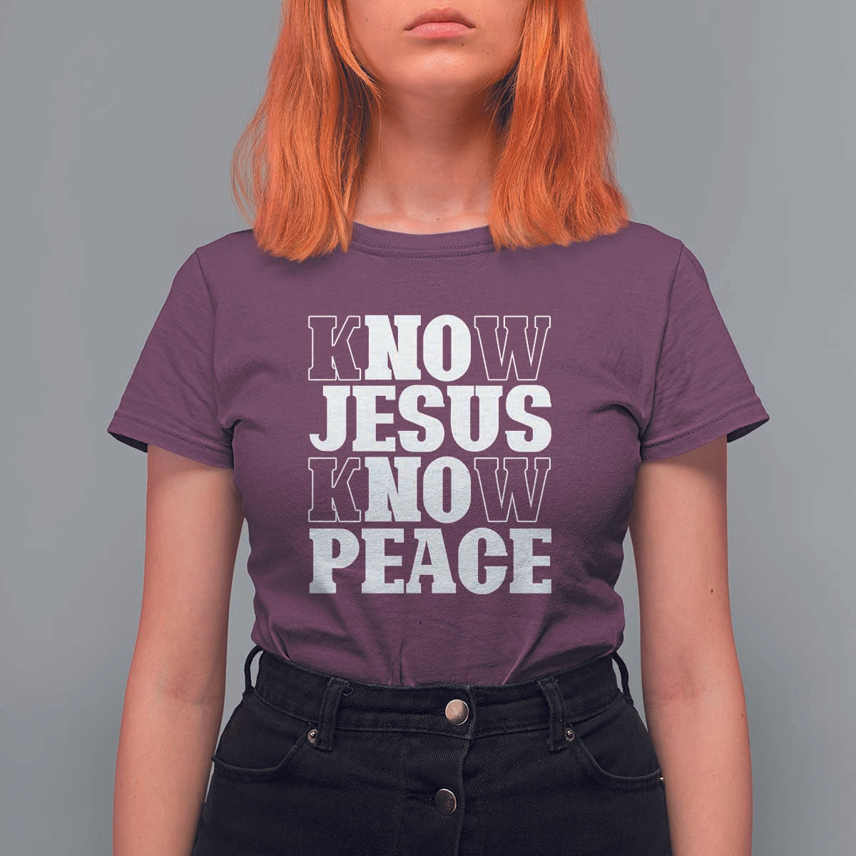 Know Jesus Know Peace T Shirt For Women No Jesus No Peace - Wonder Print Shop