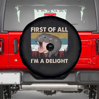 Funny Screaming Moo Deng Spare Tire Cover First Of All I'm A Delight Retro Vintage