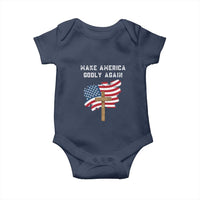 Christian Faith Baby Onesie Make America Godly Again American Flag