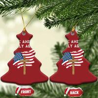 Christian Faith Christmas Ornament Make America Godly Again American Flag - Wonder Print Shop