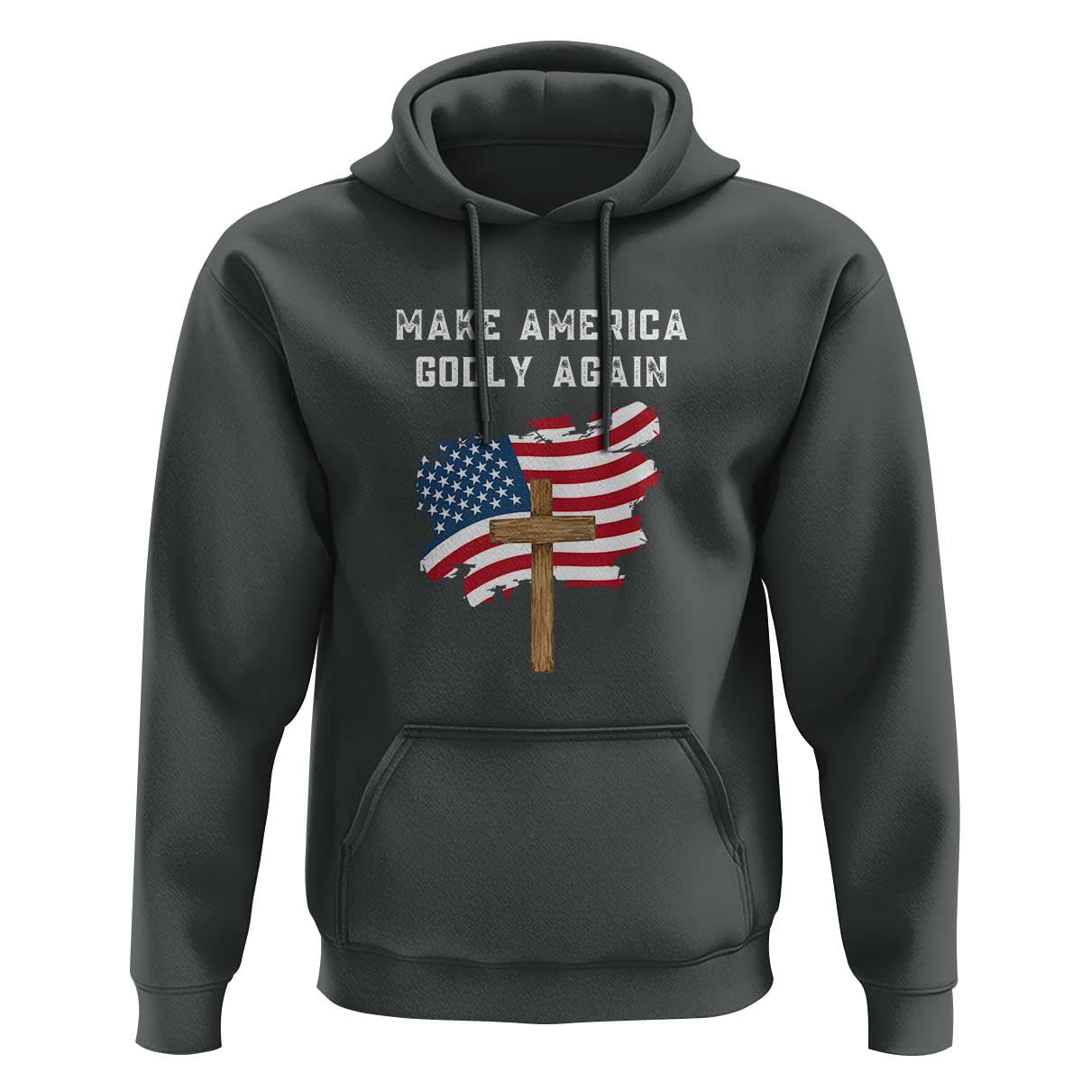 Christian Faith Hoodie Make America Godly Again American Flag