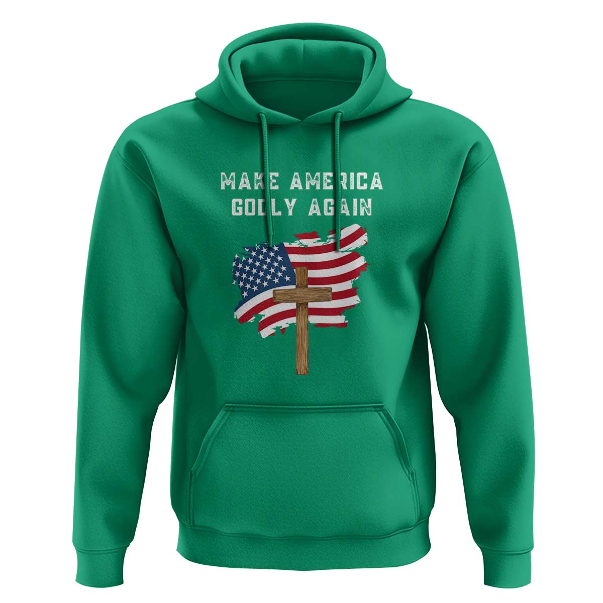 Christian Faith Hoodie Make America Godly Again American Flag