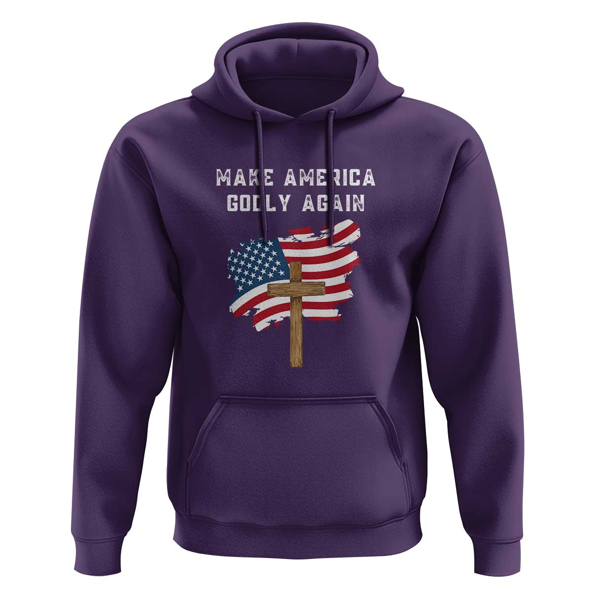 Christian Faith Hoodie Make America Godly Again American Flag