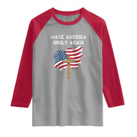 Christian Faith Raglan Shirt Make America Godly Again American Flag