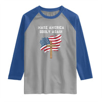 Christian Faith Raglan Shirt Make America Godly Again American Flag