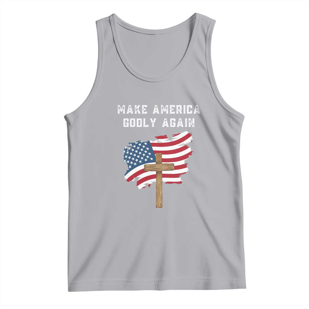 Christian Faith Tank Top Make America Godly Again American Flag