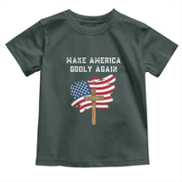 Christian Faith Toddler T Shirt Make America Godly Again American Flag