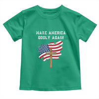 Christian Faith Toddler T Shirt Make America Godly Again American Flag