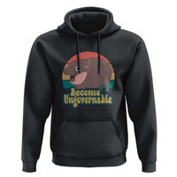 Funny Baby Hippo Moo Deng Hoodie Become Ungovernable Retro