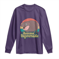 Funny Baby Hippo Moo Deng Long Sleeve Shirt Become Ungovernable Retro