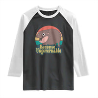 Funny Baby Hippo Moo Deng Raglan Shirt Become Ungovernable Retro