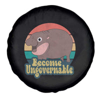 Funny Baby Hippo Moo Deng Spare Tire Cover Become Ungovernable Retro