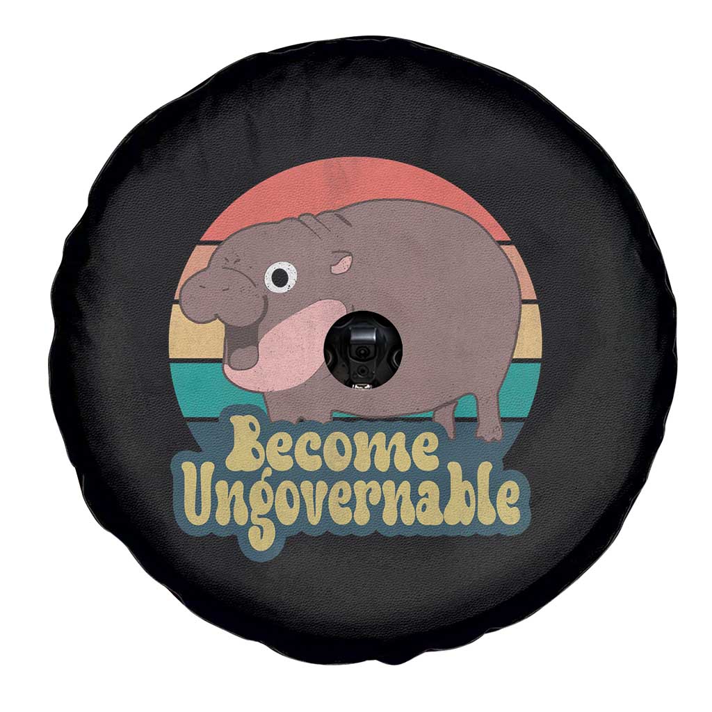 Funny Baby Hippo Moo Deng Spare Tire Cover Become Ungovernable Retro