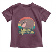 Funny Baby Hippo Moo Deng Toddler T Shirt Become Ungovernable Retro