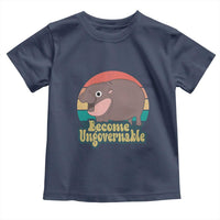 Funny Baby Hippo Moo Deng Toddler T Shirt Become Ungovernable Retro