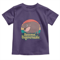 Funny Baby Hippo Moo Deng Toddler T Shirt Become Ungovernable Retro