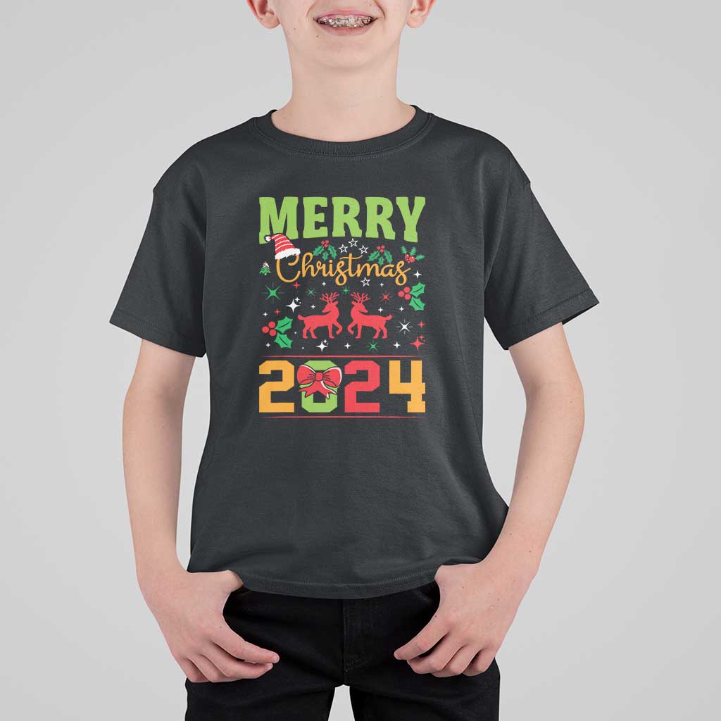 Merry Christmas 2024 T Shirt For Kid Classic Festive Xmas Vibe - Wonder Print Shop