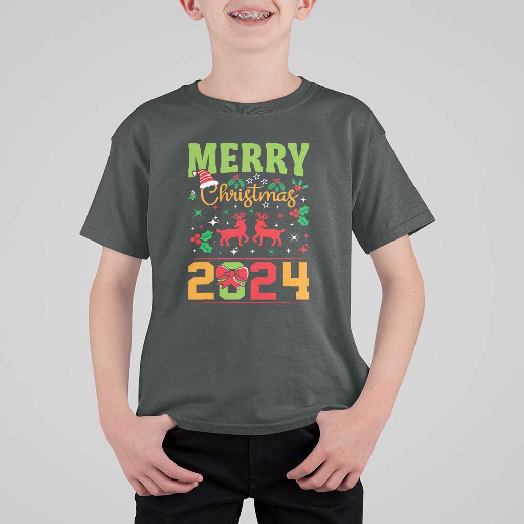 Merry Christmas 2024 T Shirt For Kid Classic Festive Xmas Vibe - Wonder Print Shop