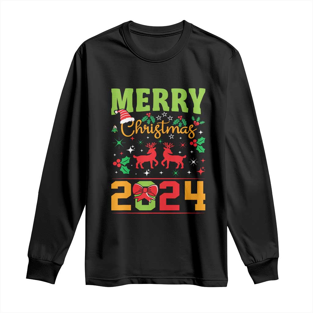 Merry Christmas 2024 Long Sleeve Shirt Classic Festive Xmas Vibe