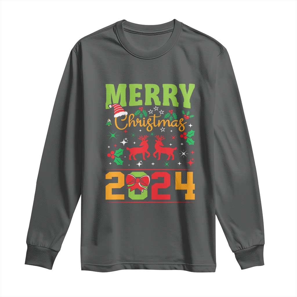 Merry Christmas 2024 Long Sleeve Shirt Classic Festive Xmas Vibe