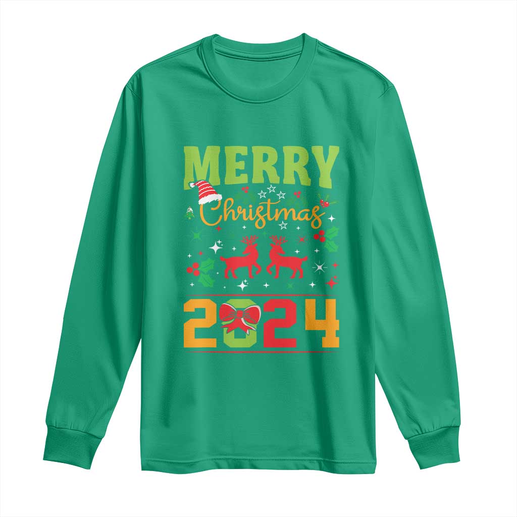 Merry Christmas 2024 Long Sleeve Shirt Classic Festive Xmas Vibe