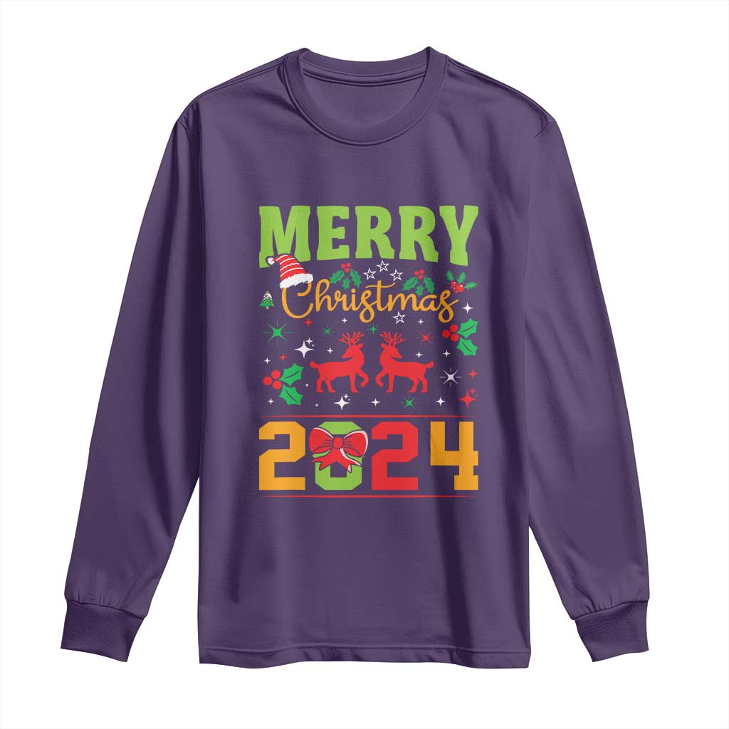 Merry Christmas 2024 Long Sleeve Shirt Classic Festive Xmas Vibe
