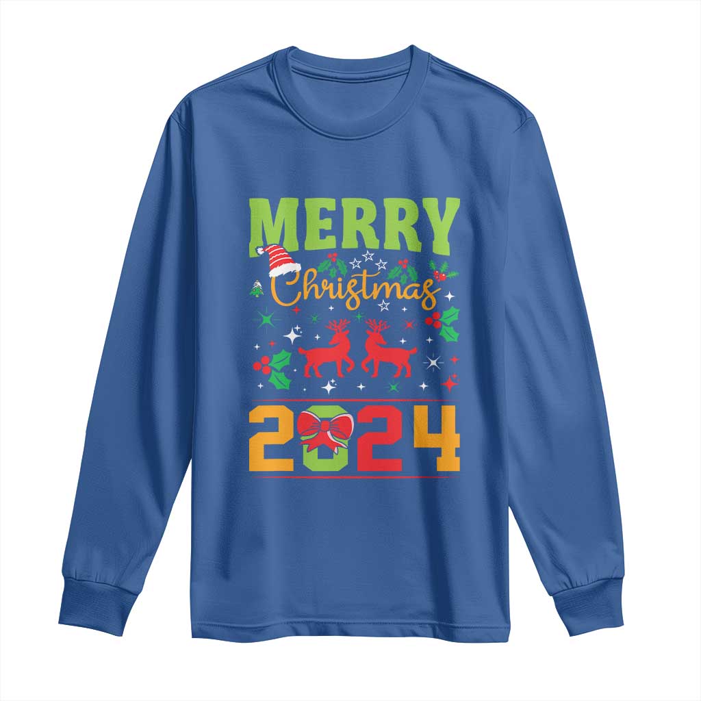 Merry Christmas 2024 Long Sleeve Shirt Classic Festive Xmas Vibe