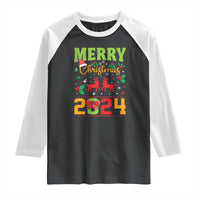 Merry Christmas 2024 Raglan Shirt Classic Festive Xmas Vibe
