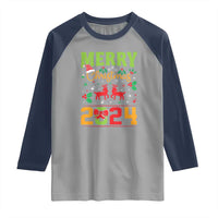Merry Christmas 2024 Raglan Shirt Classic Festive Xmas Vibe