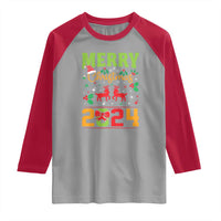 Merry Christmas 2024 Raglan Shirt Classic Festive Xmas Vibe