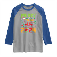 Merry Christmas 2024 Raglan Shirt Classic Festive Xmas Vibe
