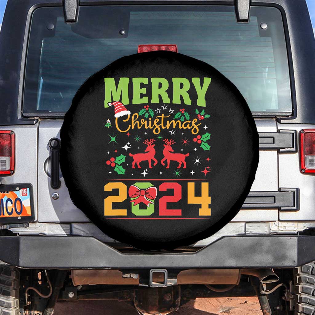 Merry Christmas 2024 Spare Tire Cover Classic Festive Xmas Vibe