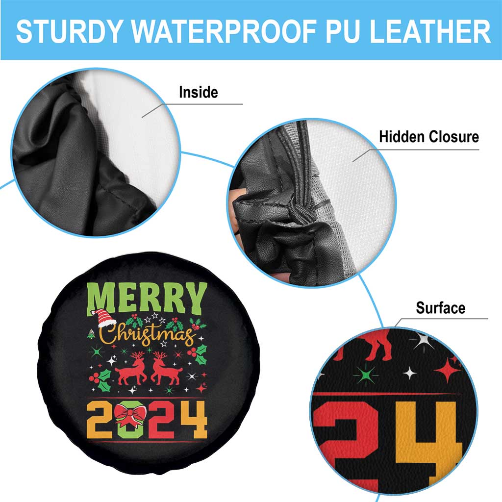 Merry Christmas 2024 Spare Tire Cover Classic Festive Xmas Vibe